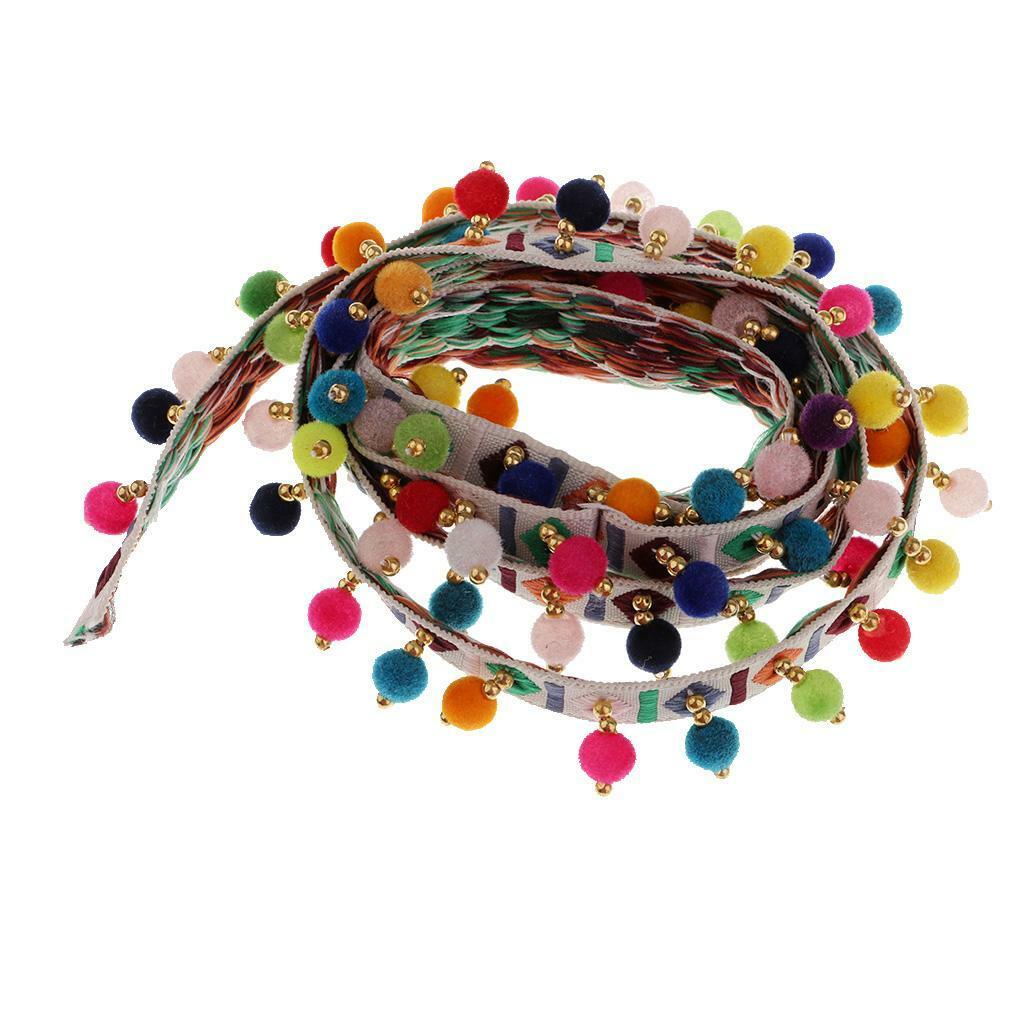 4Pcs Boho Fringe Lace Edge Trim Wedding Tassel Ribbon Applique Sewing Craft