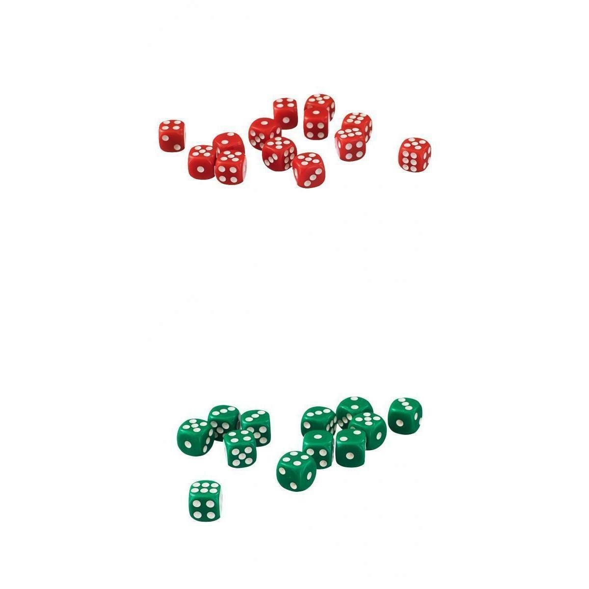Set of 100 Acrylic D6 12mm Dice for RPG MTG Board Game Accessories Red&Green