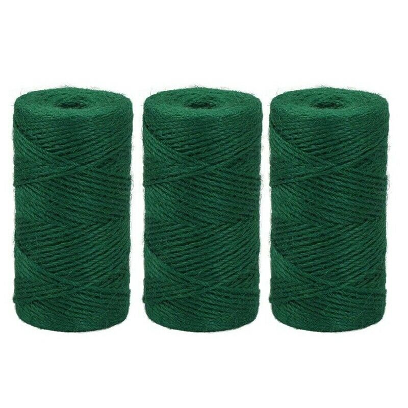 3 Roll Jute Twine Cord Natural Jute St Rope Gift Packing St Decor DIY Home RF3V4