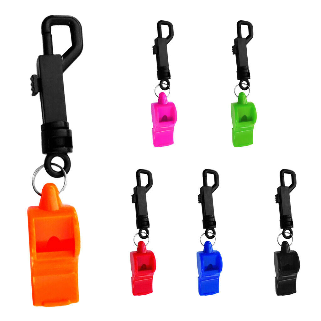 6x Whistle Safety Clip for Emergency Emergency Signaling in Case of Rowing