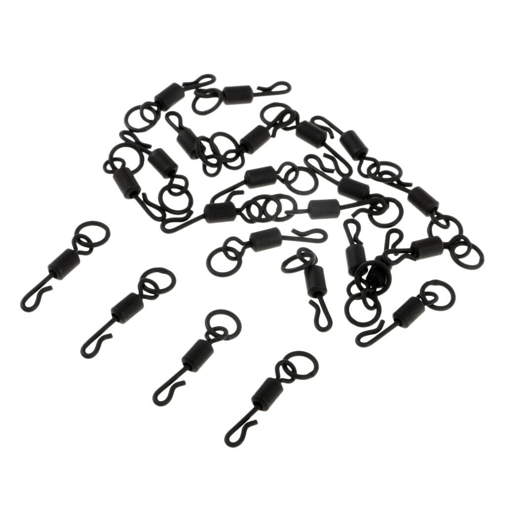 25pcs Quick Change Swivels with Ring Size 4 Chod Rigs Carp Fishing Tackle