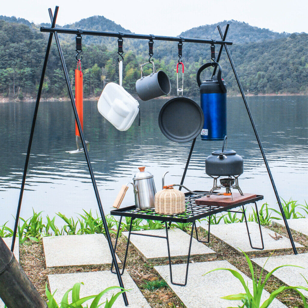 Triangle Hanging Rack Aluminum Alloy Outdoor Camping Travel Shelf Clothes Hanger