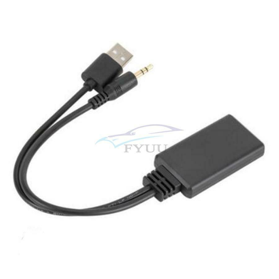 1Piece 5V-12V ABS Plastic Black Car AUX Bluetooth 5.0 Audio Receiver Cable Parts