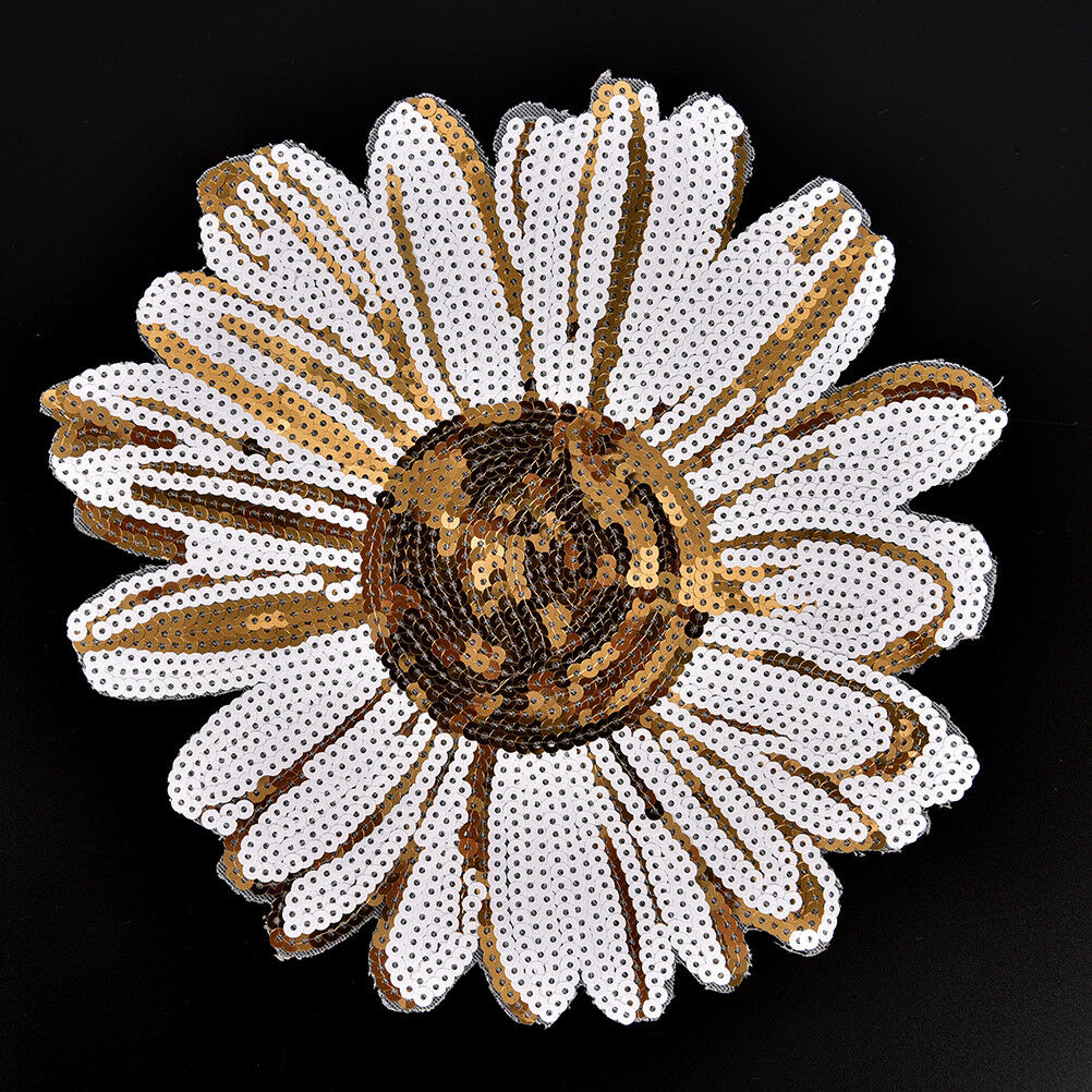 Embroidered iron on patch for clothes sequins clothing heronsbillMotifAppl.l8