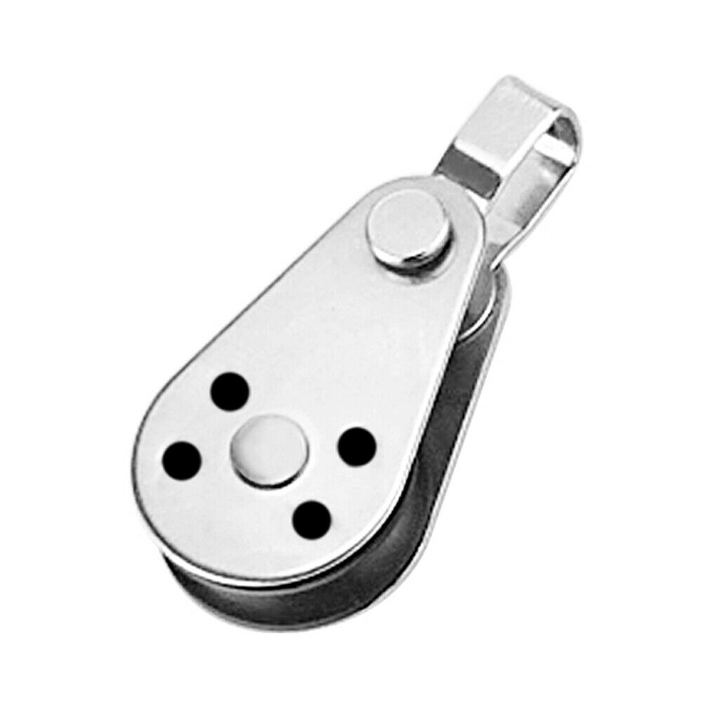 2pcs 316 Stainless Steel Wire Rope Pulley Block - Boat Canoe Kayak Lifting Fixed