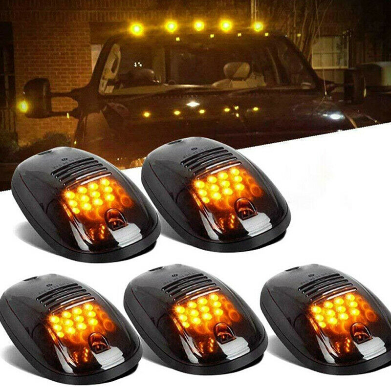 5Pcs Smoked Cab Roof Marker LED Roof Top Truck SUV Running Driving Light Set.DD