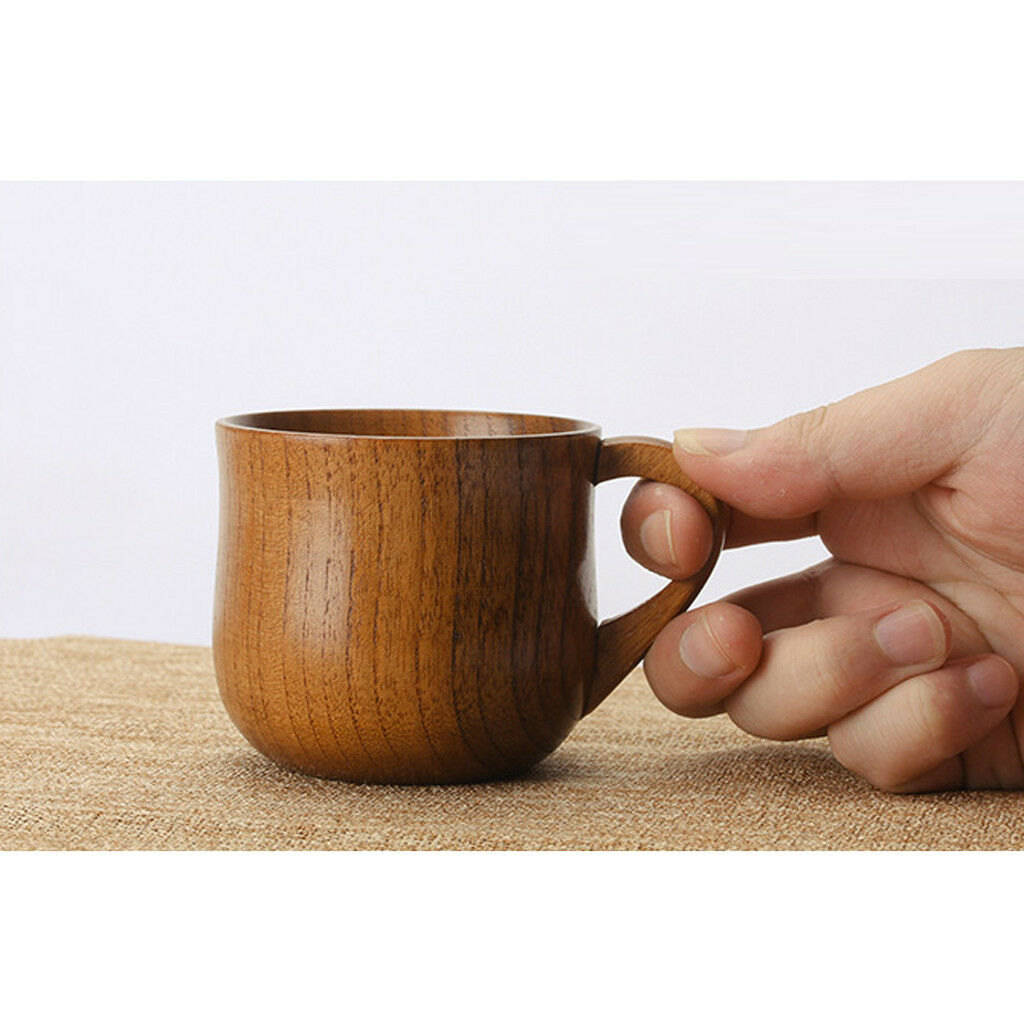 Jujube Wood Cup Handmade Coffee Tea Beer Juice Milk Mug Drink 7.5x6.8cm
