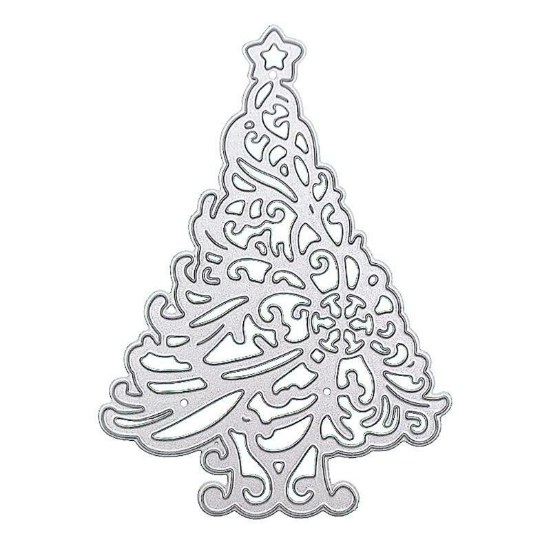 Christmas Tree Star Die-Cuts Stencils for DIY Scrapbooking Album Carbon Steel