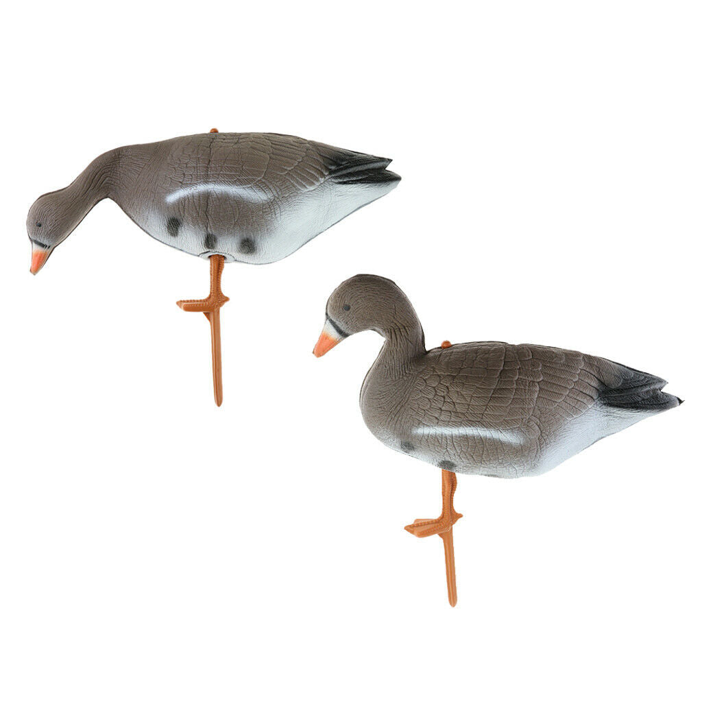 2Pcs Lifelike Simulation Goose Hunting Decoy Duck Target Decoys Garden