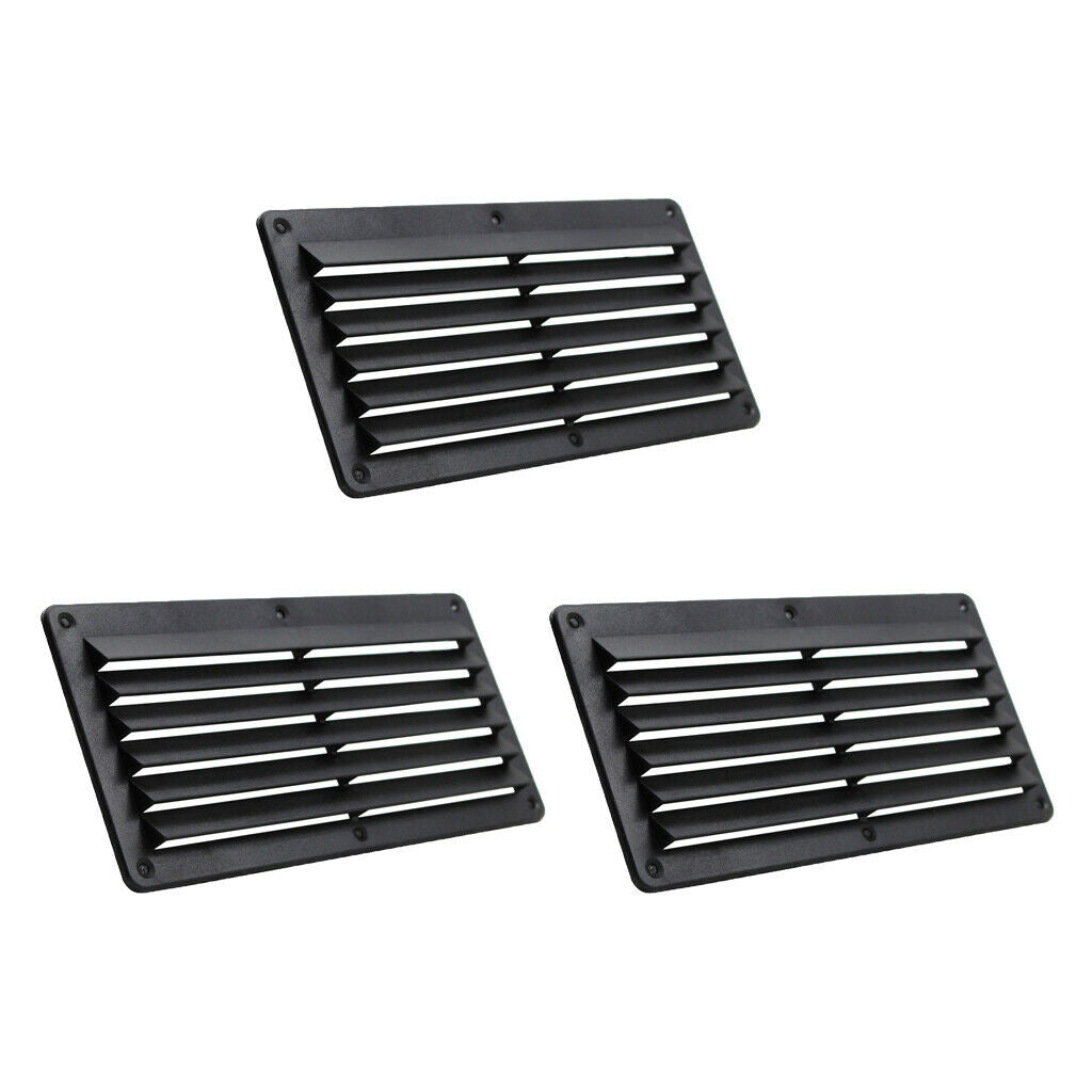 3pcs Boat RV Louvered Ceiling Wall Vent Air Outlet Exhaust Cover Marine Door