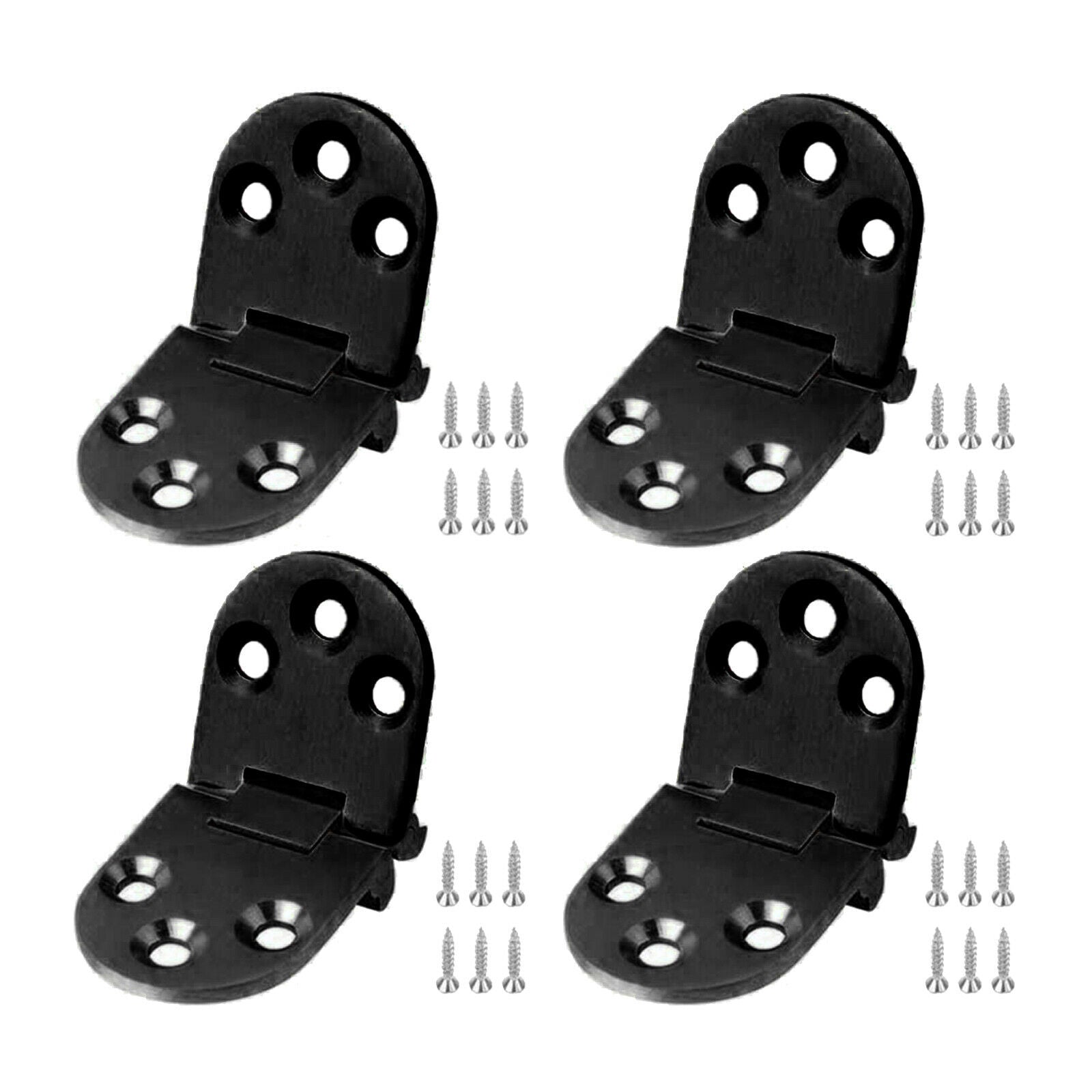 8Pcs Stainless Steel Folding Flip Hinge for Cabinets Sturdy Professional