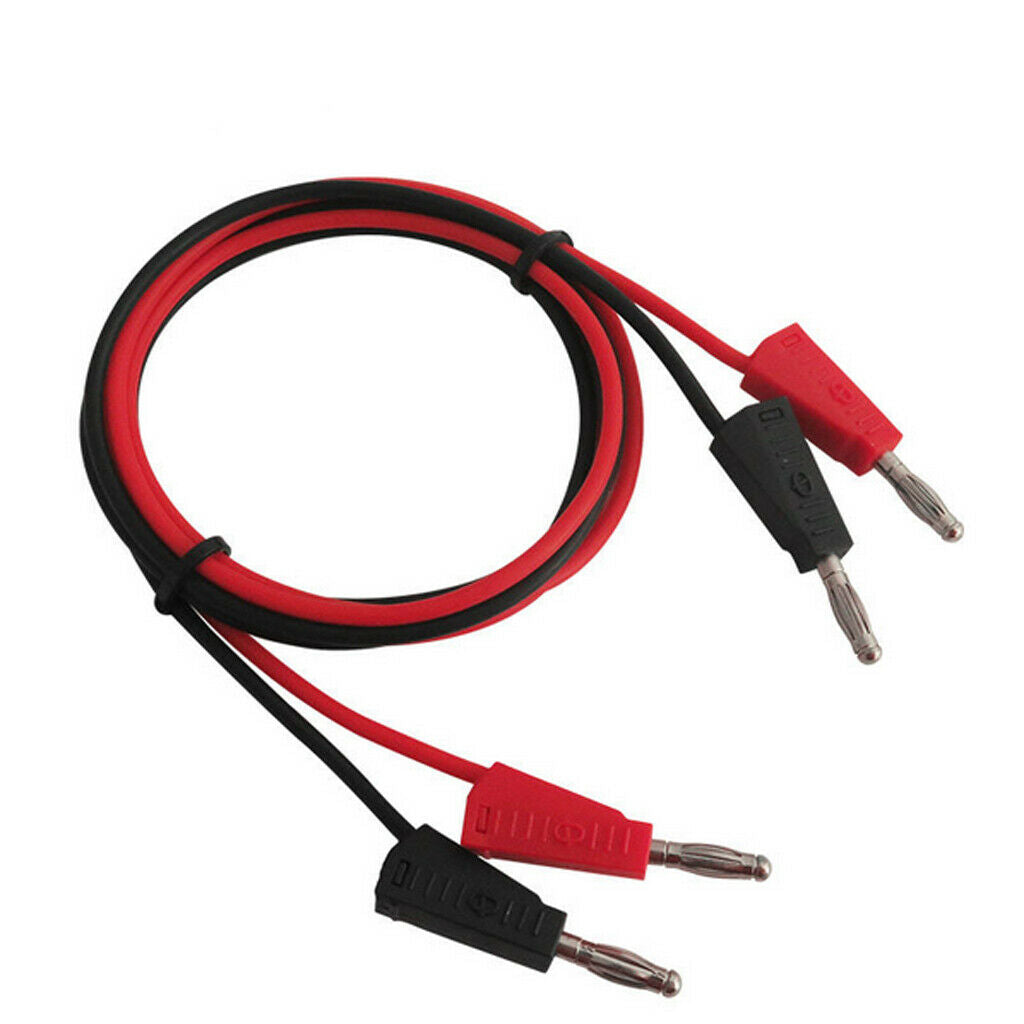 2PCS Alligator Clip Test Lead To Probe Injection-type Red Black Test Leads