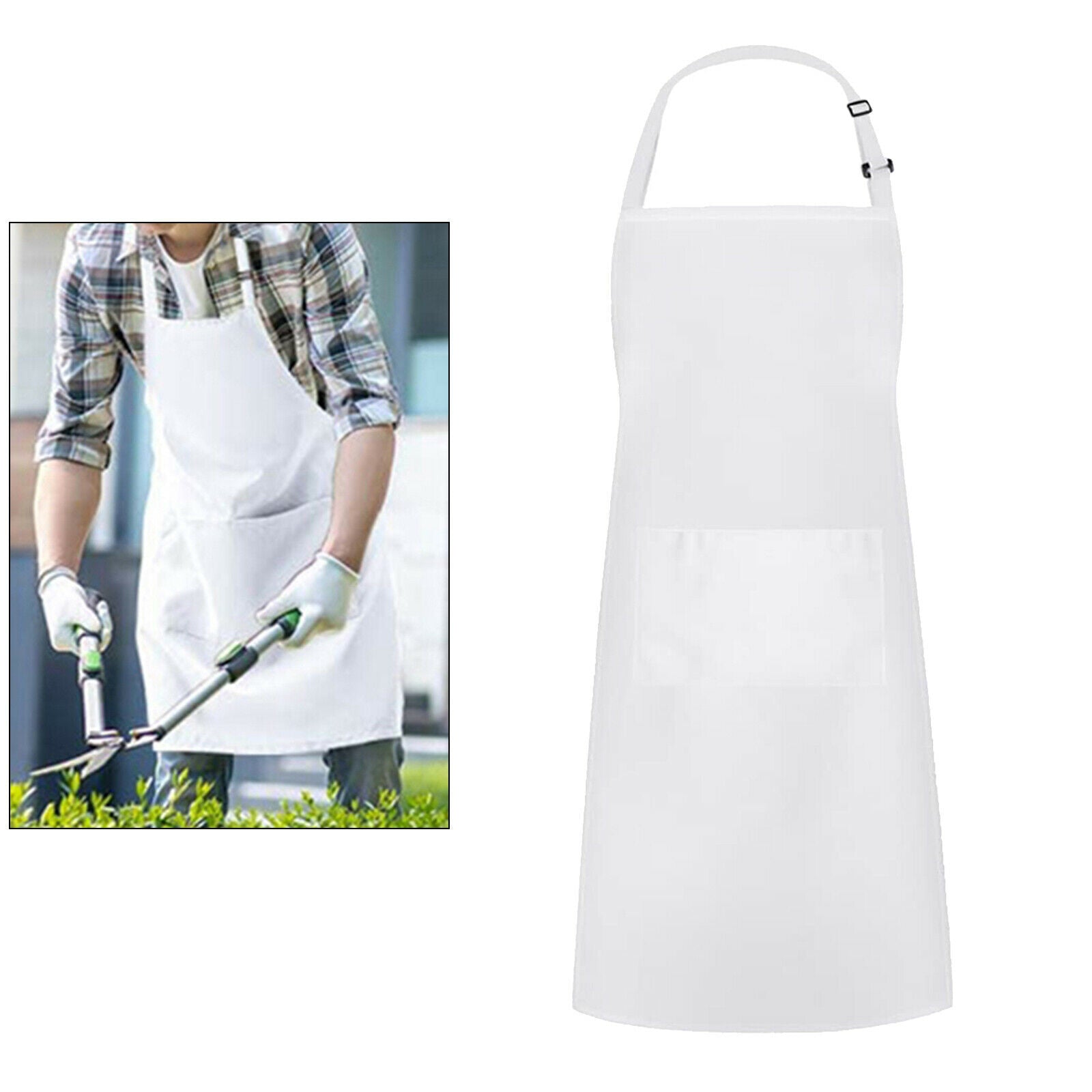 2pcs Men Women Cooking Apron with Large Pocket Baking Cooking Kitchen Aprons