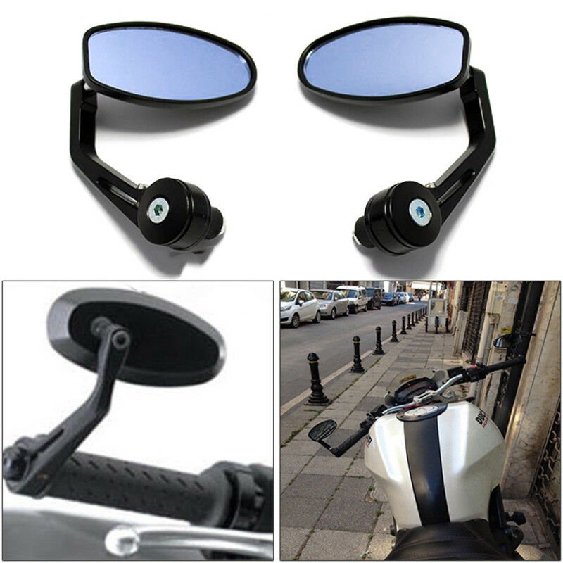 2PCS 7/8" Handlebar End Mirrors Universal For Motorcycle Street/Sports bikes ATV