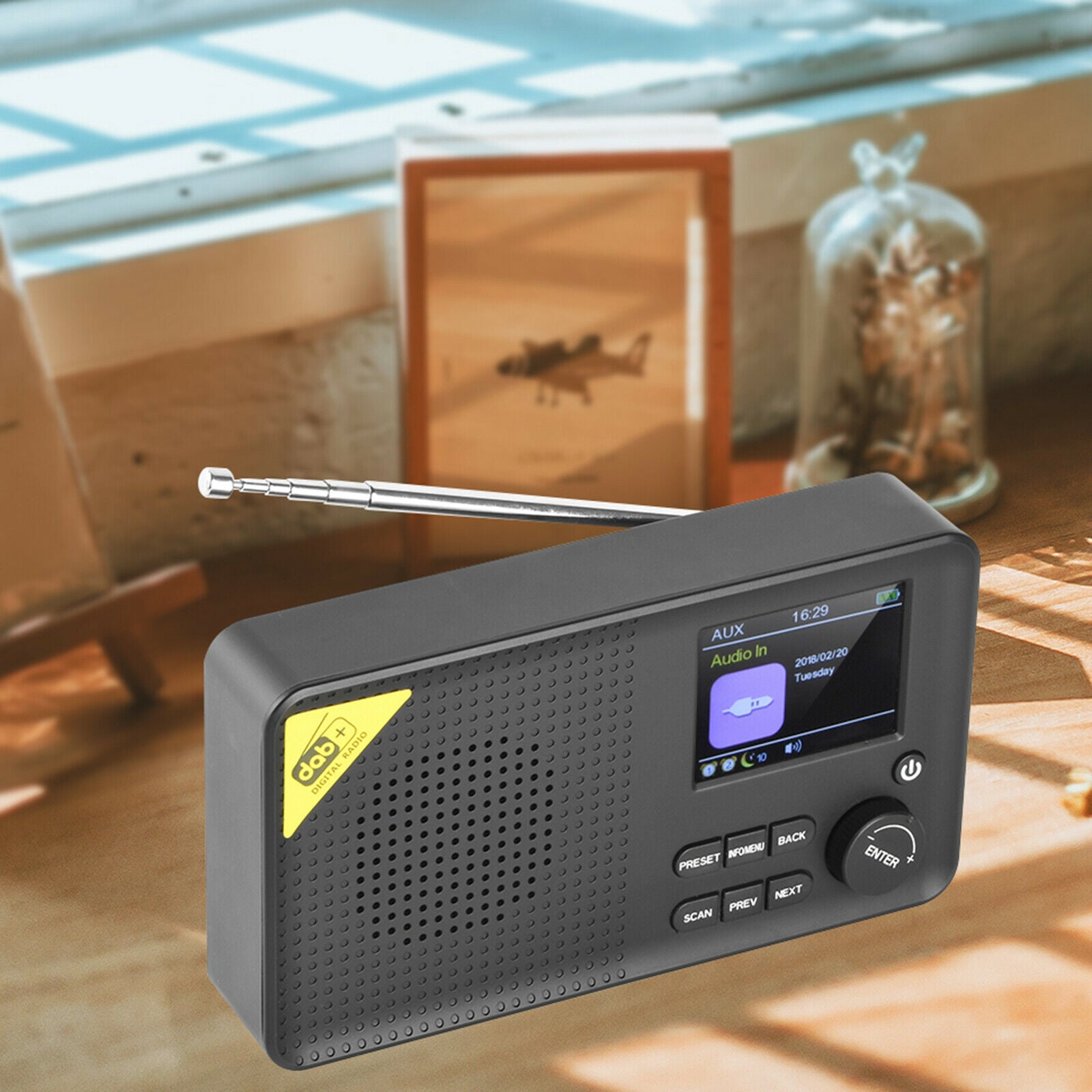 Digital Radio DAB/DAB+ FM Receiver Headphones Output Home Office Gift Elder