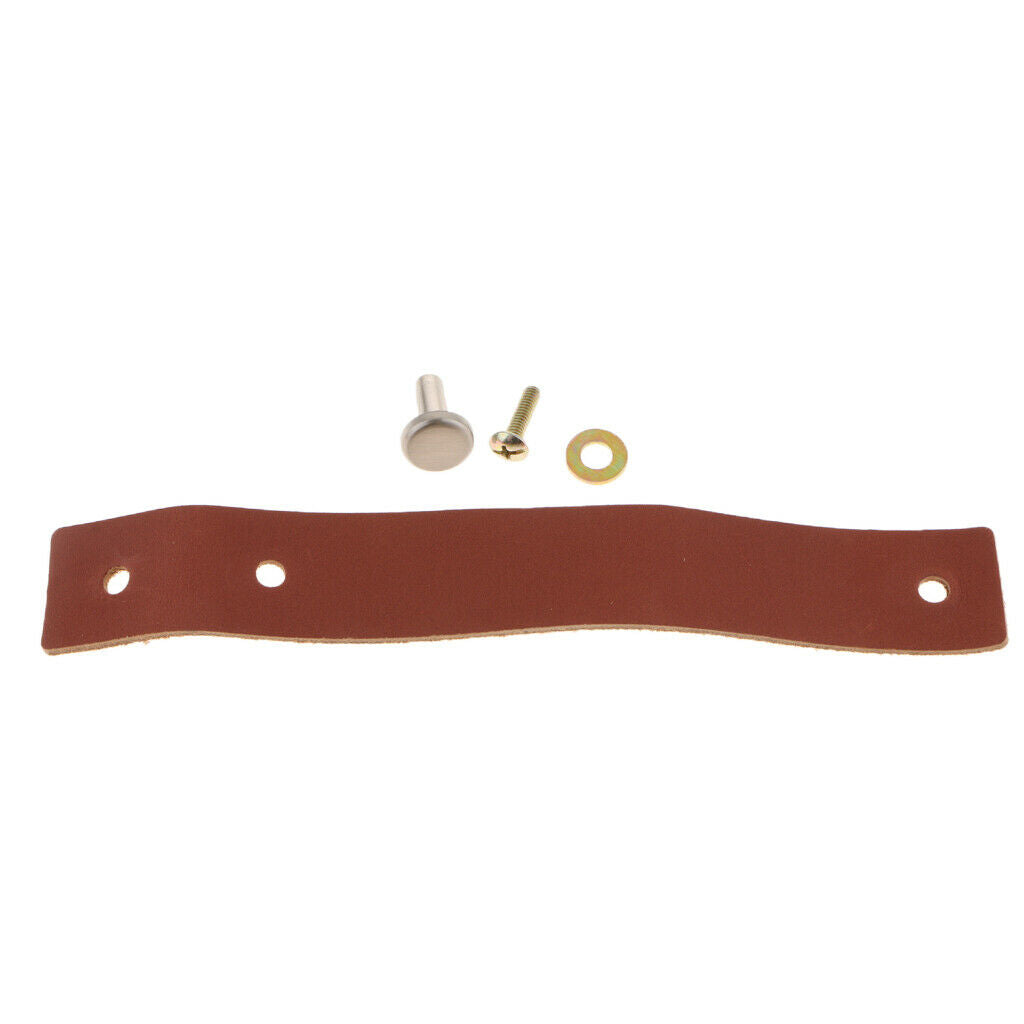 Set of 6 PU Leather Dresser Drawer Cabinet Pulls Closet Door Knob Handle