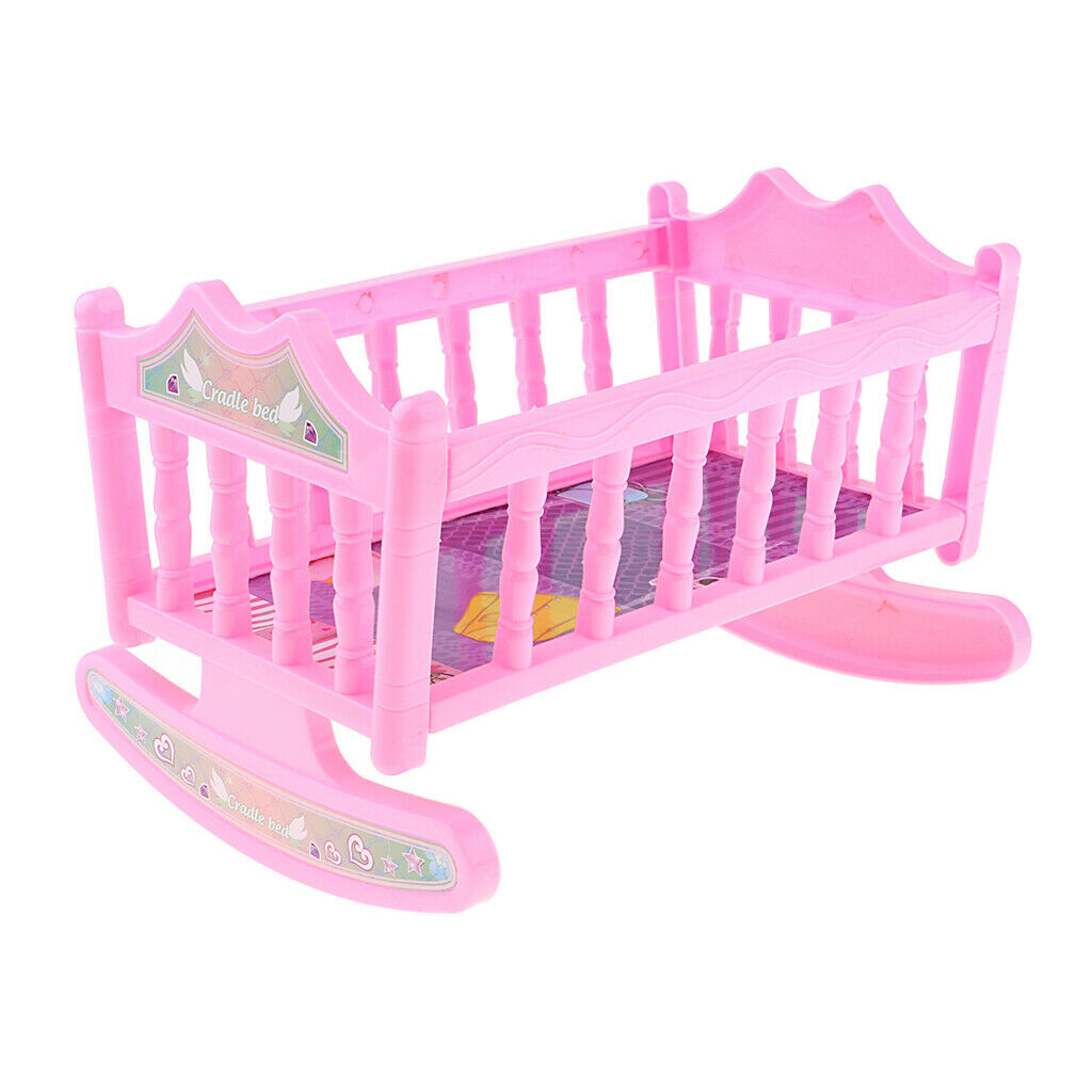 2 Pcs Cute Plastic Rocking Bed Nursery Furniture Accessories for 20