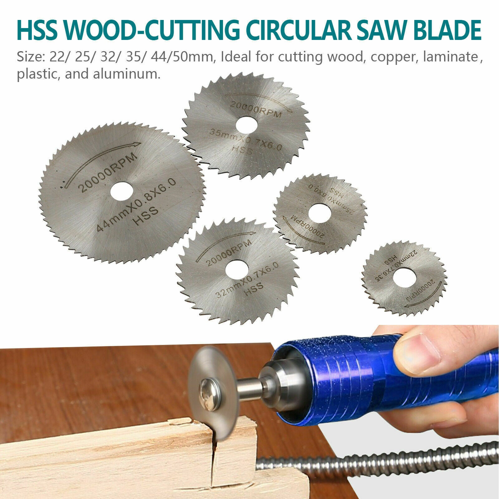 65Pcs Cutting Wheel Set Mini Drill for Dremel Rotary Tool Accessories w/ Mandrel