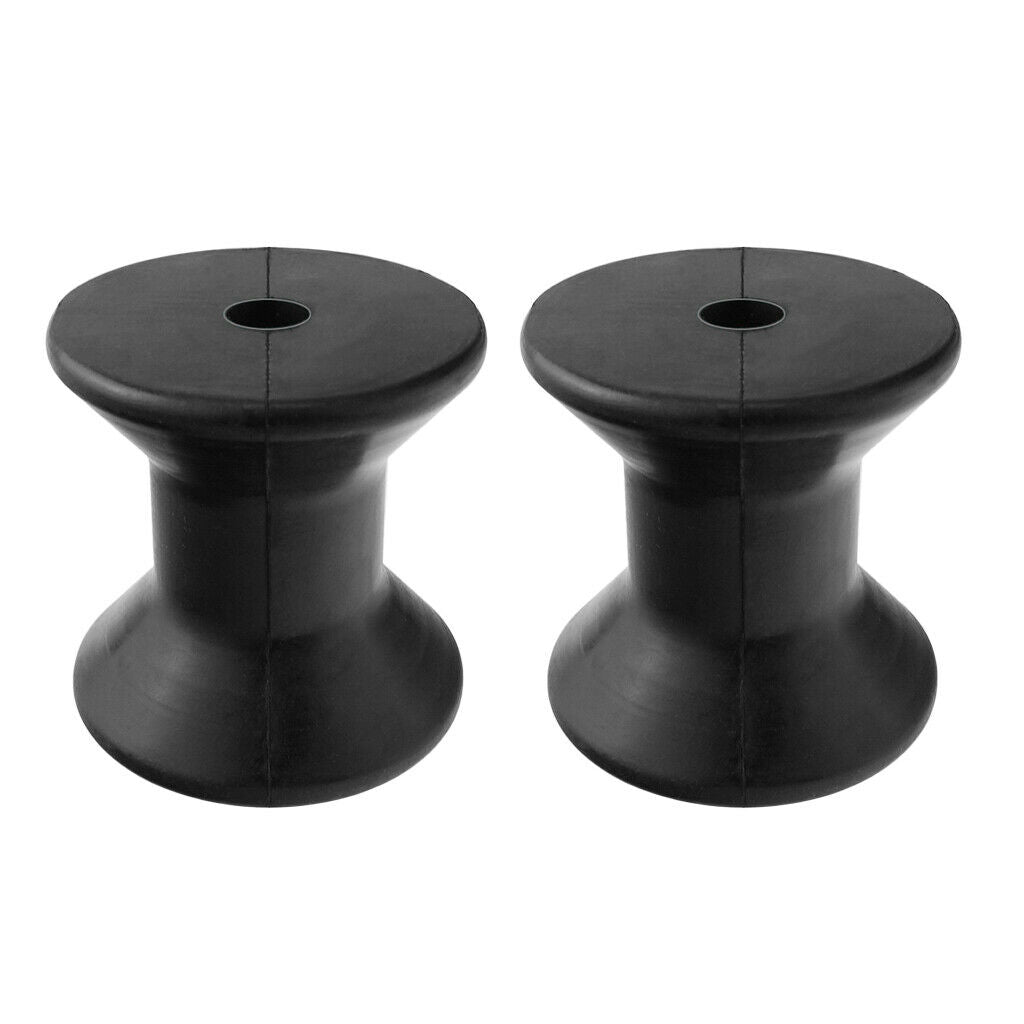 2 Pcs Bow Roller Assembly Black- Replacement Accessories for Boat Yacht Trailer