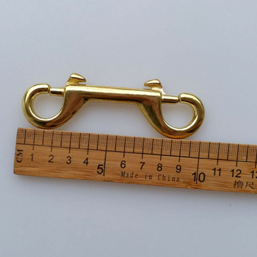 2 Diving Divers Brass Double Sided  Snap Spring Clip