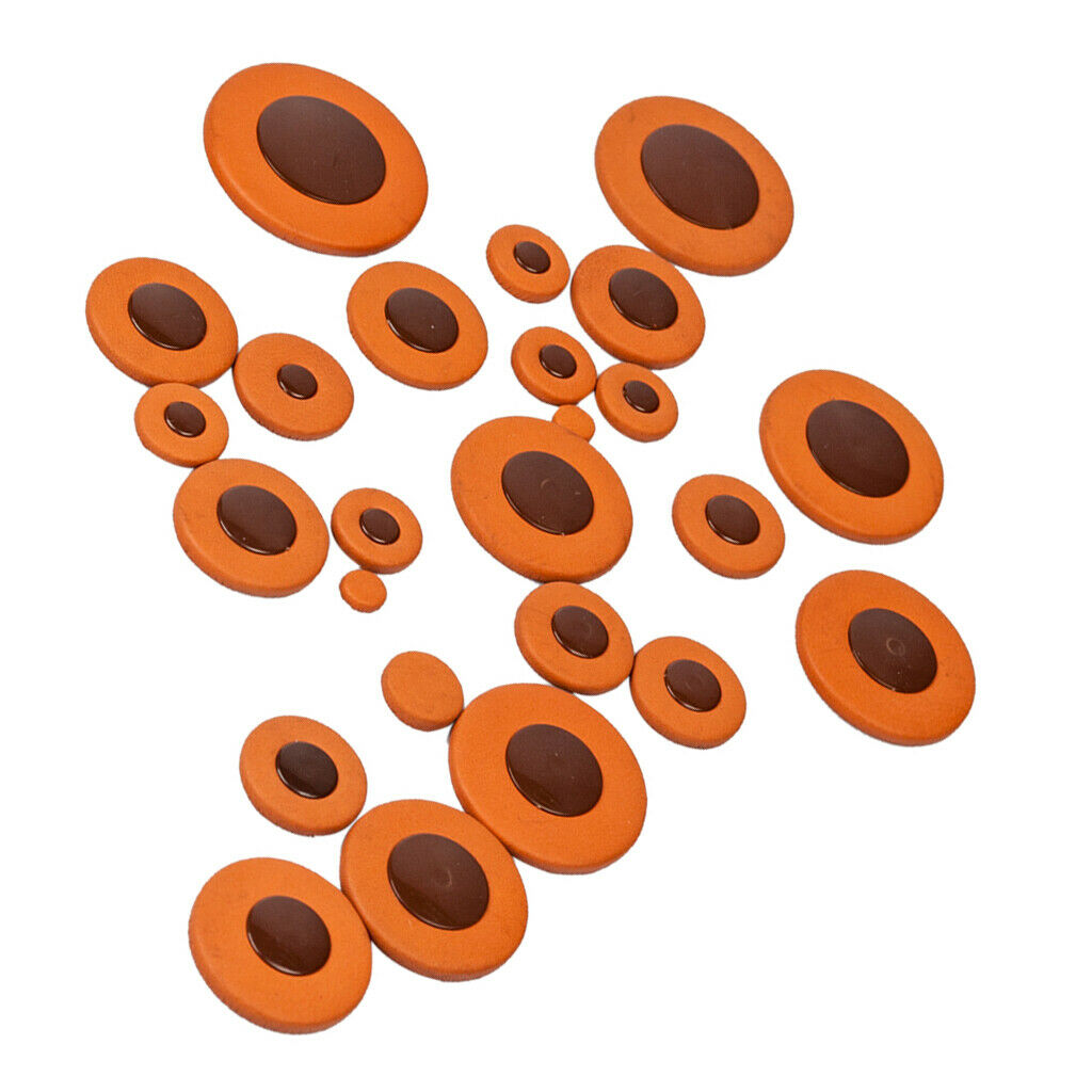 25Pieces Alto Saxophone Pads Leather for Saxophone Players Parts Accessories