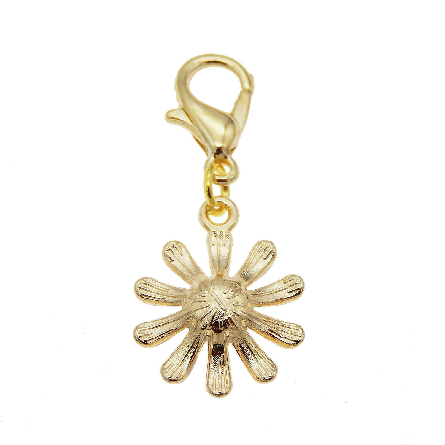 8pcs Alloy Enamel Daisy Pendant Lobster Clasp Jewelry Bracelet DIY Accessories