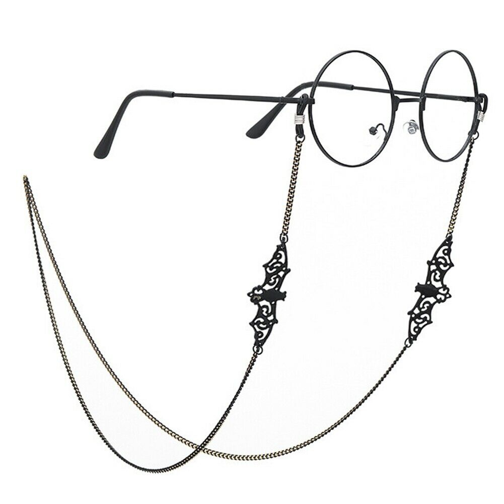 Black Bat Glasses Chain Lanyard Sunglasses Non-slip Cord Strap Spectacles Holder