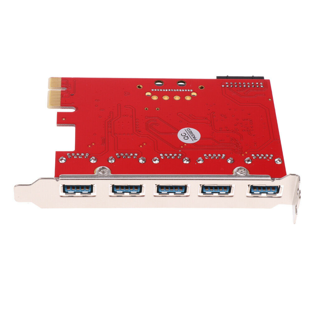 5 Ports PCI-E to USB 3.0 HUB   Expansion Card Adapter 5 Gbps Speed