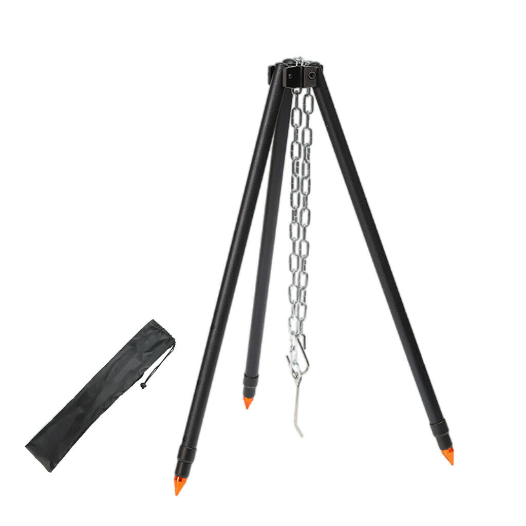 Grill Camping Tripod Portable Hanging Pot Backpacking Hiking Cookware Tool