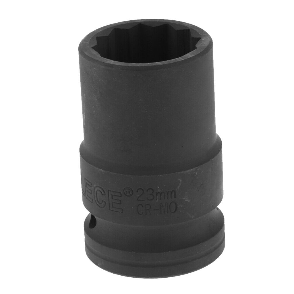23mm 3/4" DRIVE DEEP IMPACT WRENCH SOCKET 12 POINT SINGLE HEX HUB NUTS