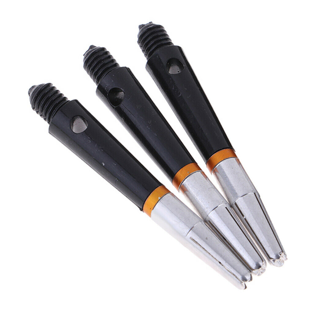 2X 3pcs Alloy 360 Degree Rotating Medium Dart Shaft Stem Replacement Parts 45mm