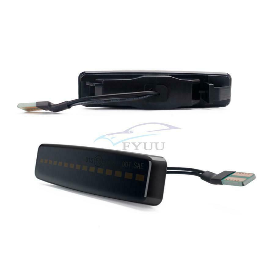 2PCS Car Fender Sides Yellow LED Dynamic Flow Sequence Mark Light For BMW E39