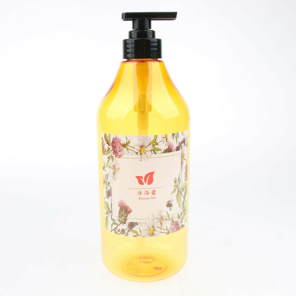 3x travel bottle, cosmetic container 1000 ml for lotion, shower gel, empty