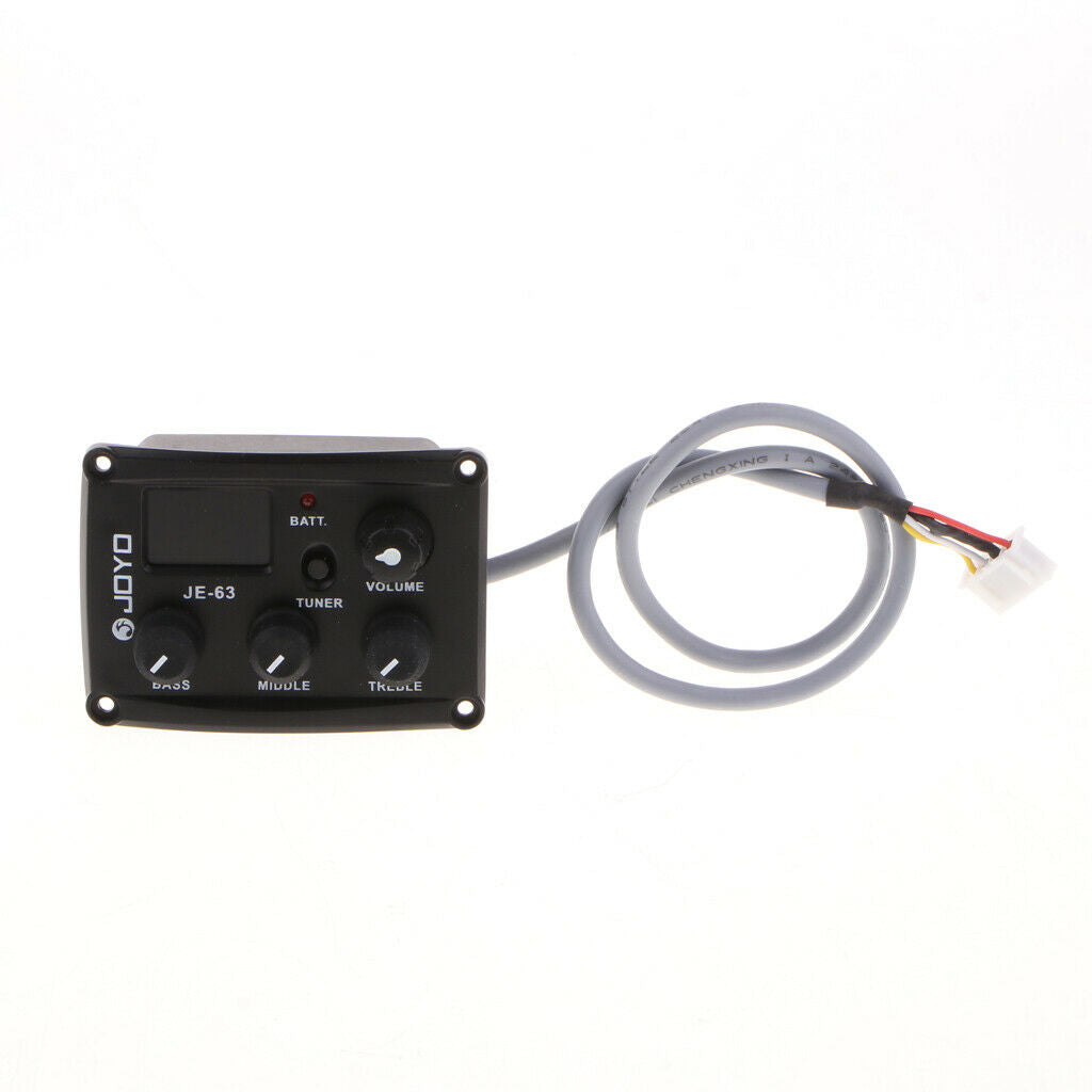 3 Band Ukulele Preamp Piezo Pickup EQ Equalizer Tuner