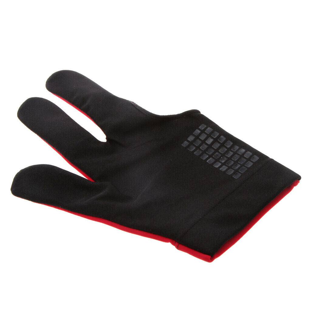 Snooker Billiard Hand 3 Finger Glove For The Pool Cue Left