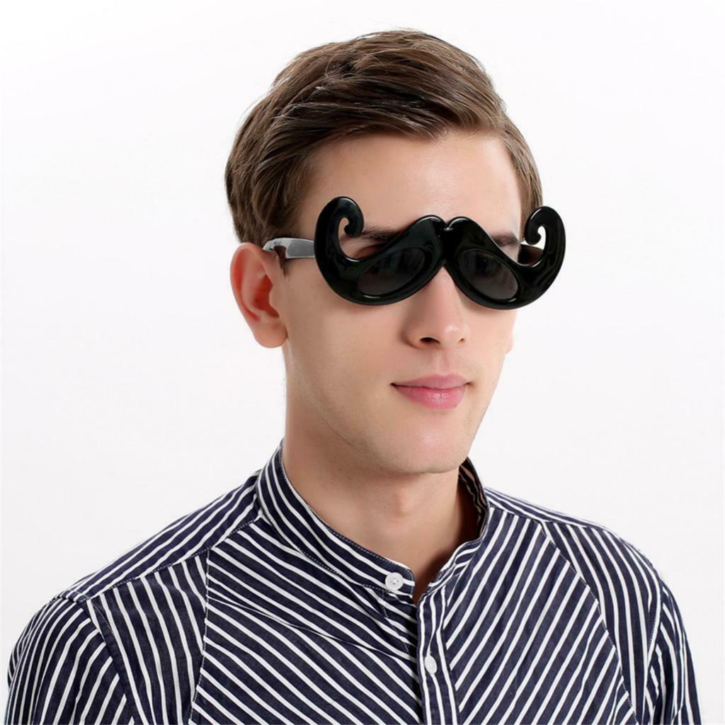 Funny Black Moustache Groom Eye Glasses Beard Photo Booth Party Sunglasses