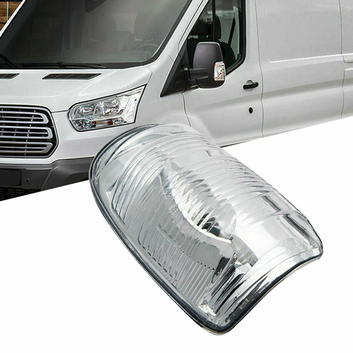 Left Wing Mirror Indicator Lens Cover Case Clear For Ford Transit Mk8 2014-2020