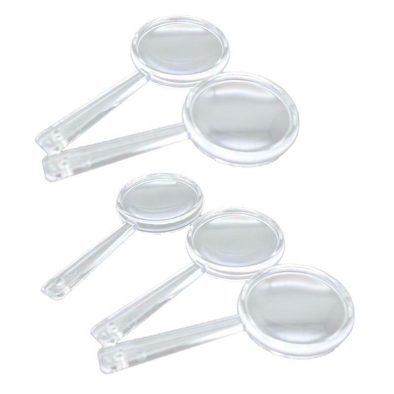 Plastic Handheld Magnifier 3X-5X Magnifier Mini Pocket Magnifying Glass for Read