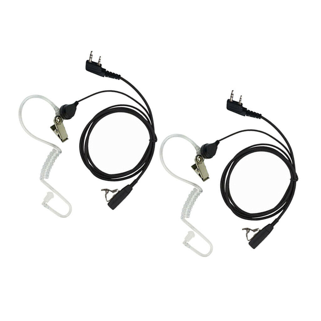 Prettyia   2x   Headset   Covert   Earpiece   Acoustic   Tube   PTT   for