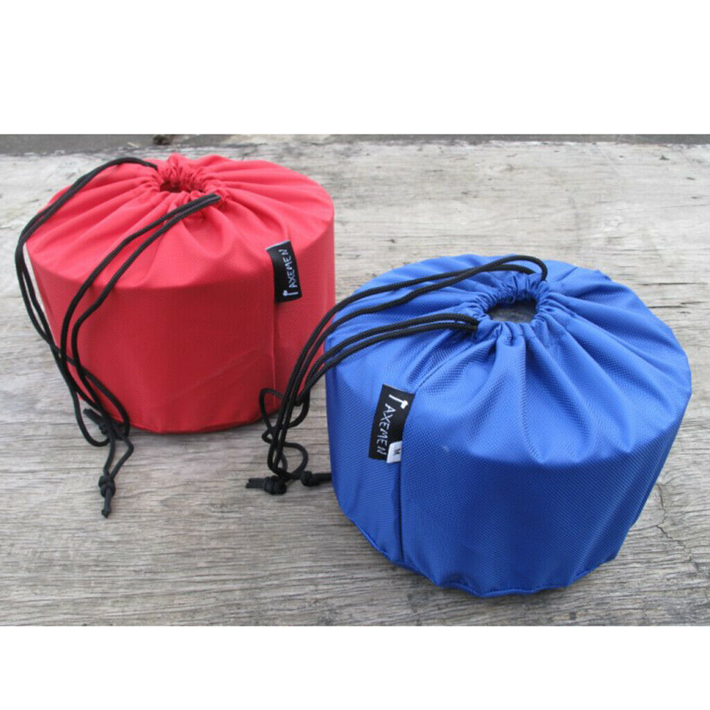 2X Camping Tableware Pot Storage Bag Drawstring Organize Picnic Plates Bowl M