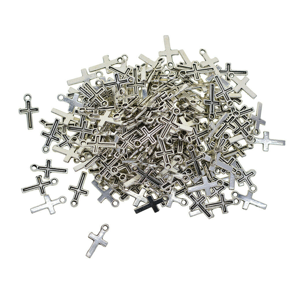 200 Pieces Cross Shape Pendants Chain Pendants Charms Pendants for Diy Jewelry