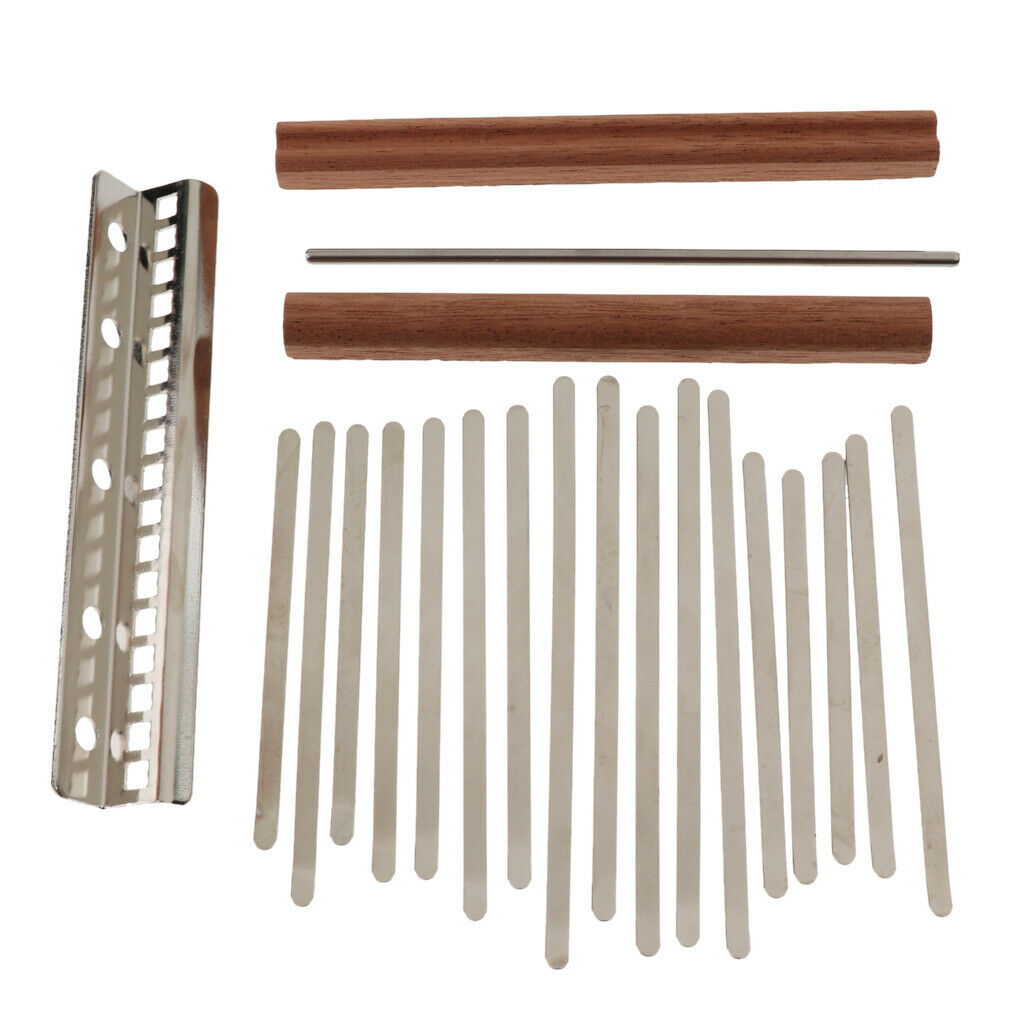 Durable Kalimba Thumb Piano Steel Keys Saddle Bridge DIY Kit - 17 Keys