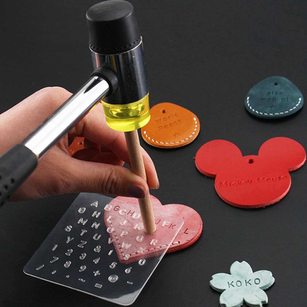 DIY Leather Punch Transparent Alphabet Letter Number Leather Punch Stamper Tools