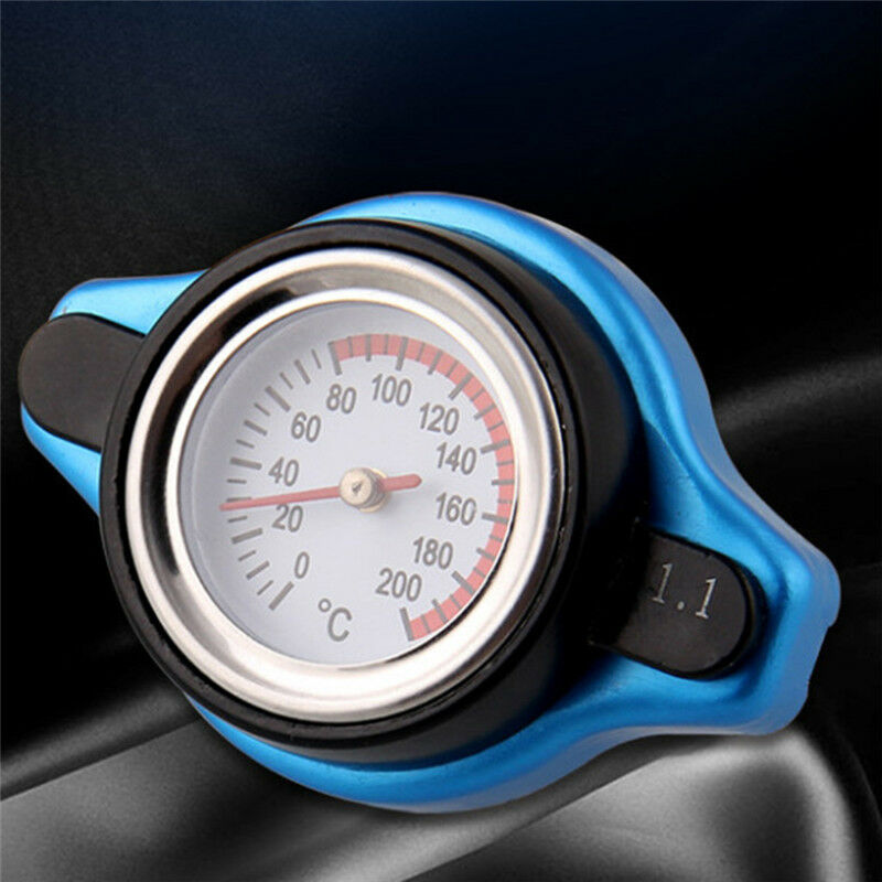 Universal Car Thermost Radiator Cap Cover & Water Temp Gauge Meter 1.1 Bar IBDA