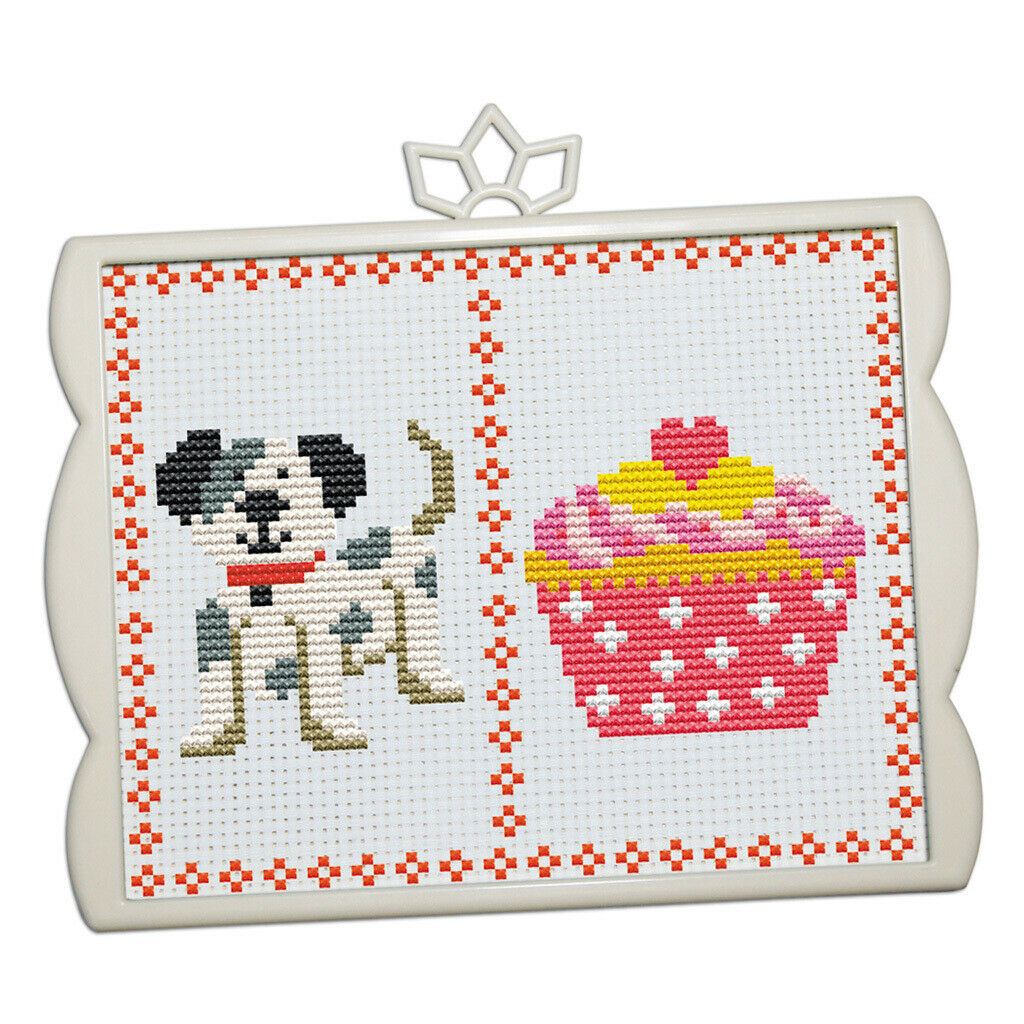 2Pcs Mini Cross Stitch Kit for Beginners Embroidery with All Supplies Needed and
