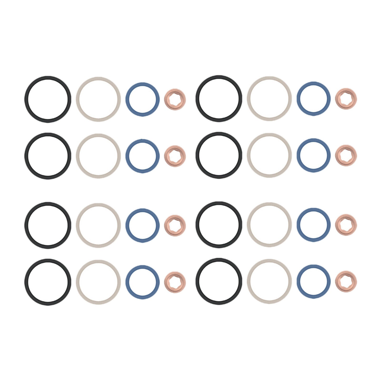 8Set New Durable Alloy Car Vehicles Fuel Injector Seal Kit for Ford 03-10