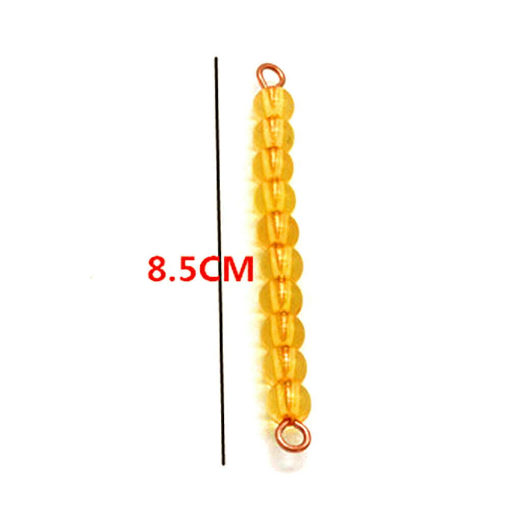 20 Pieces Montessori Golden Bead Thousand Beads 1-100 Numbers
