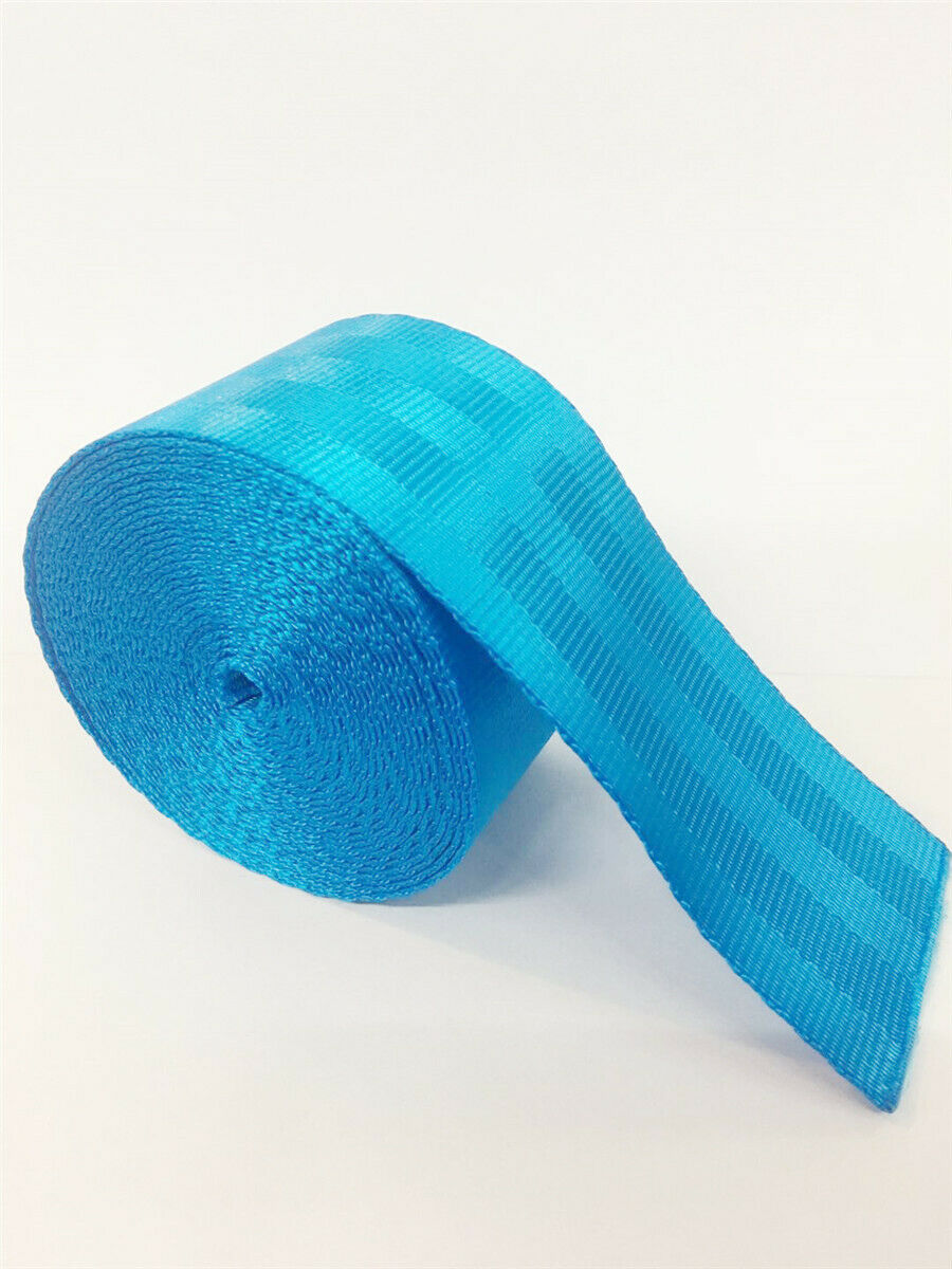 3.6M Seat Belt Blue Polyeste Fiber Seat Lap Retractable Car Safety Strap