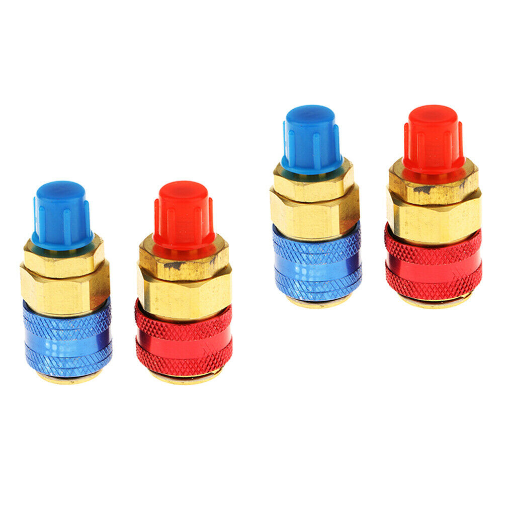 2 Pairs Automotive Air Conditioning R134a   Quick Connector Coupler