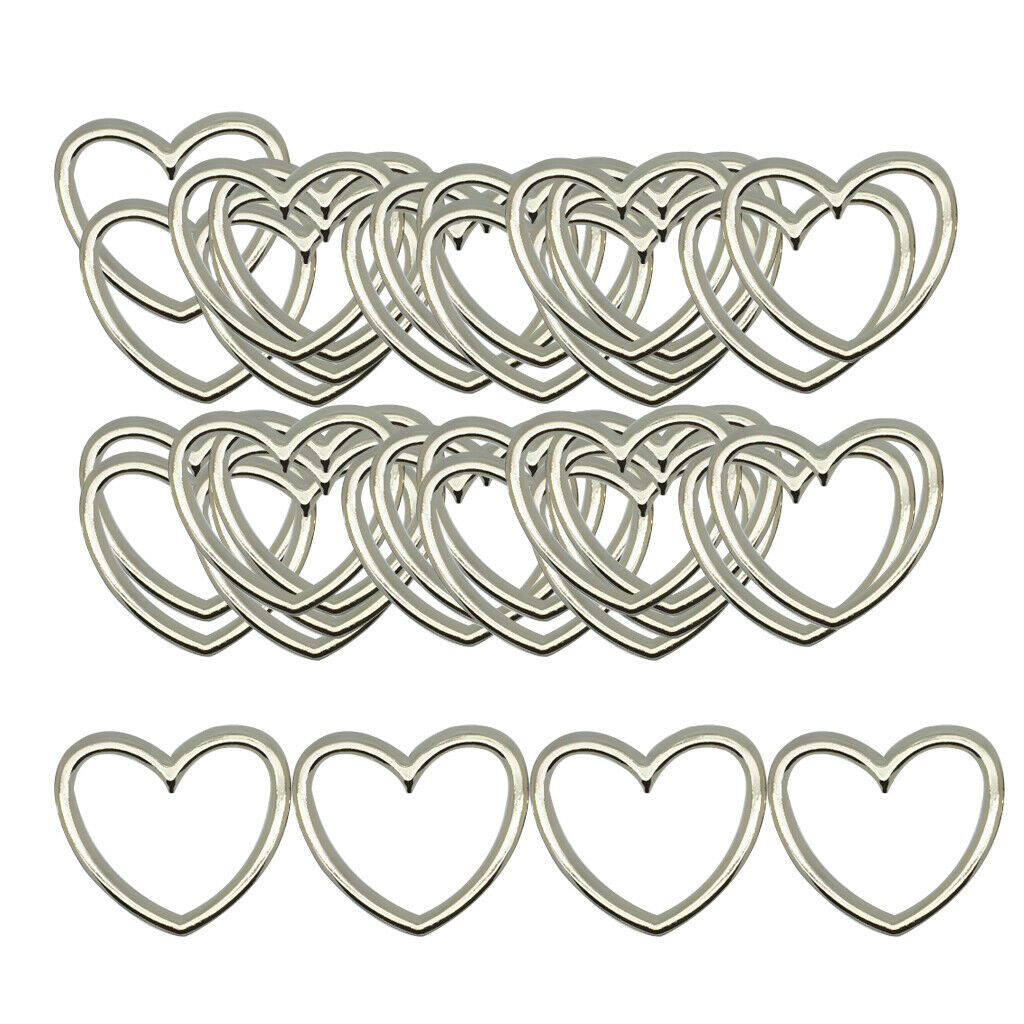 5pcs Sliver Heart Circle Rings for Choker Leg Ring Garter Belt Making Crafts